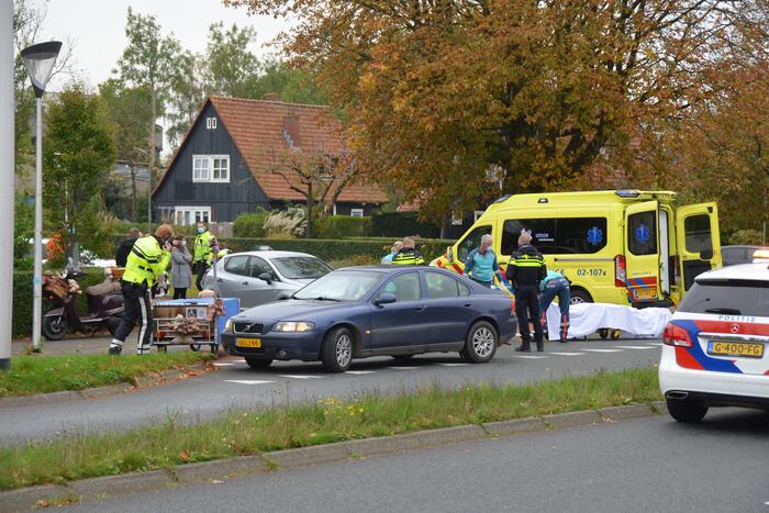 Ongeval tussen personenauto en scooter