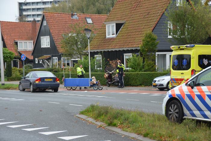 Ongeval tussen personenauto en scooter