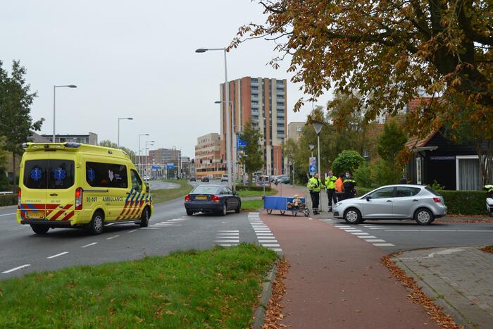 Ongeval tussen personenauto en scooter