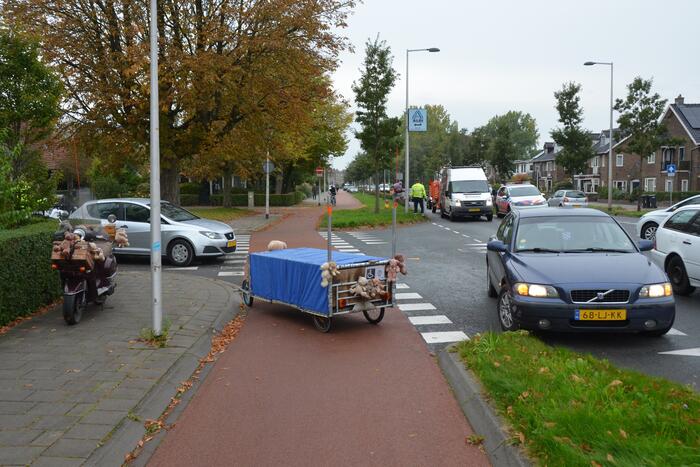 Ongeval tussen personenauto en scooter