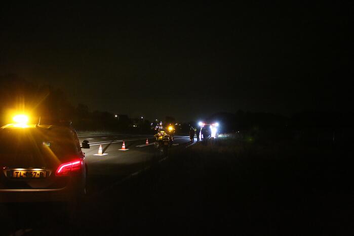 Personenauto heeft schade na aanrijding met hert