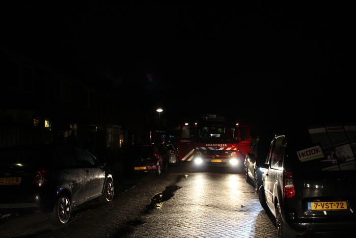 Brand in schoorsteen van woning