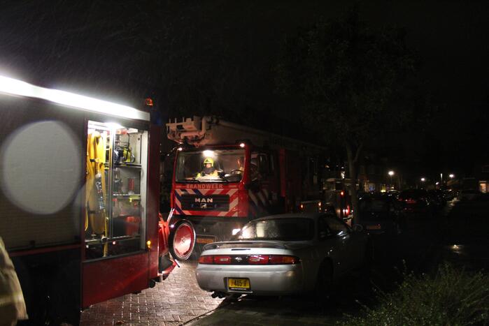 Brand in schoorsteen van woning