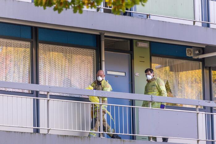 Traumahelikopter landt voor incident in flatwoning