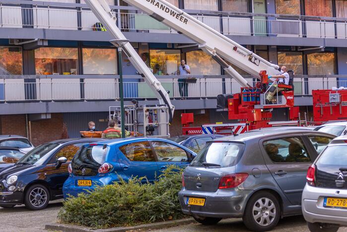 Traumahelikopter landt voor incident in flatwoning