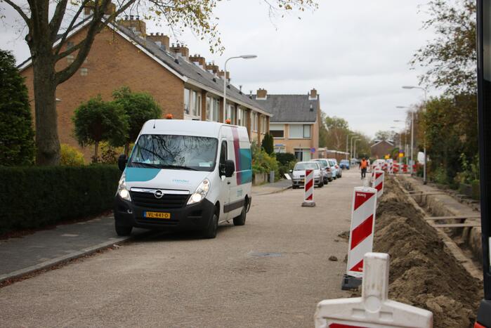 Gaslek ontstaan door graafwerkzaamheden