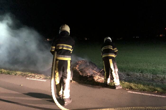 Bult gras in brand gevlogen