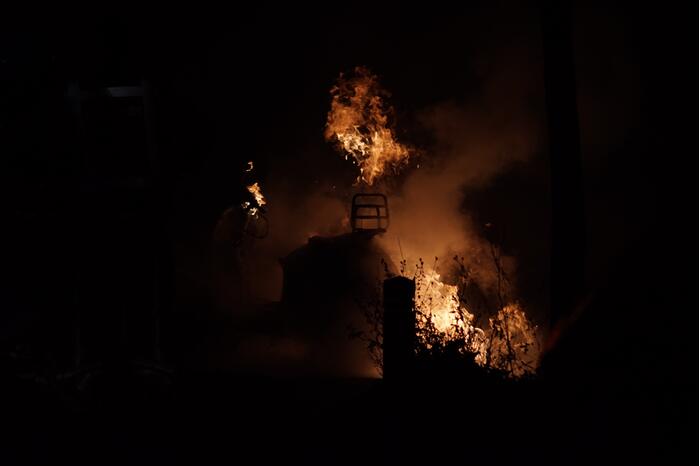 Scooter volledig uitgebrand