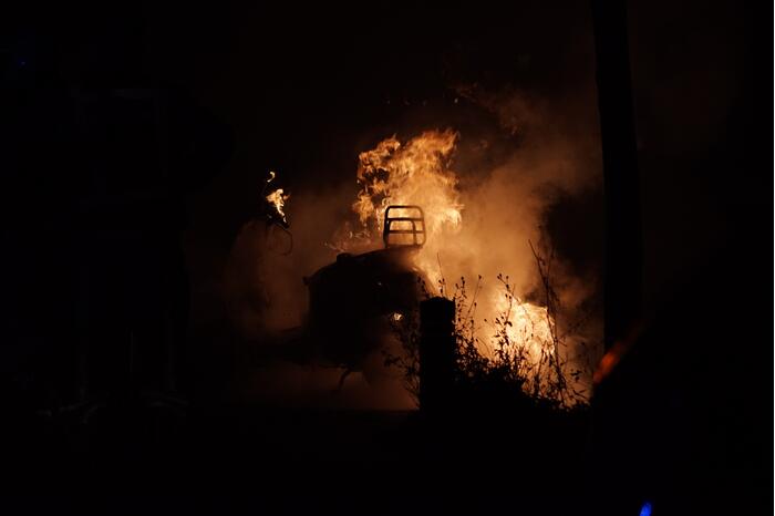 Scooter volledig uitgebrand