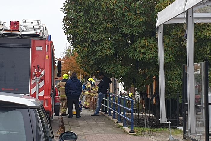 Gaslek in voortuin van woning