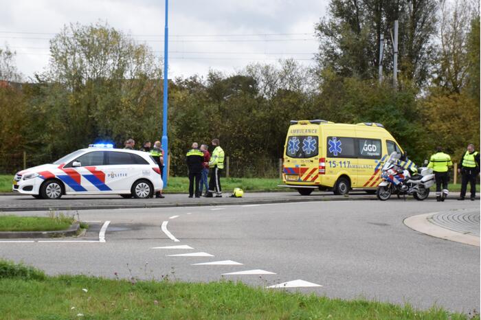 Traumahelikopter landt voor eenzijdig ongeval met motorrijder