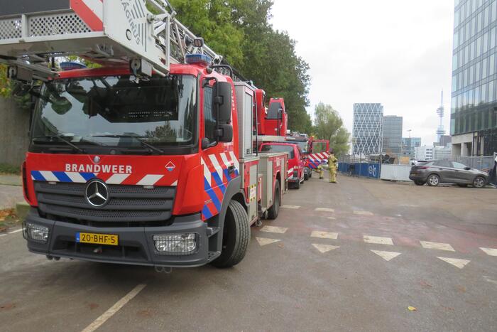 Brand op bouwplaats