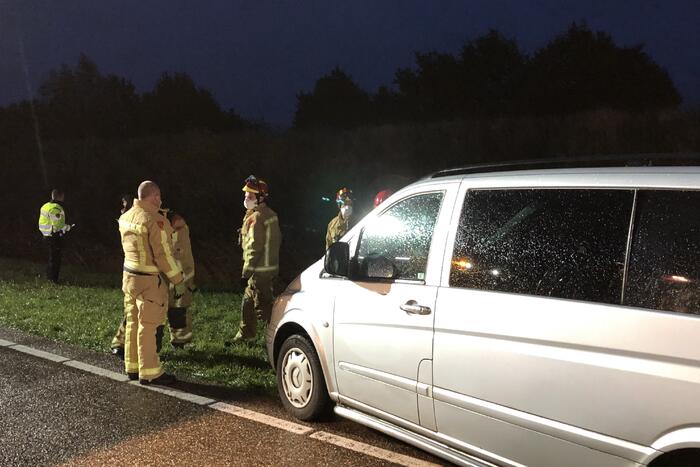 Ongeval tussen bestelbus en personenauto