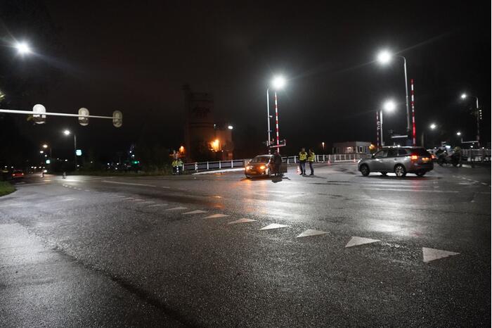 Schade aan politieauto na aanrijding