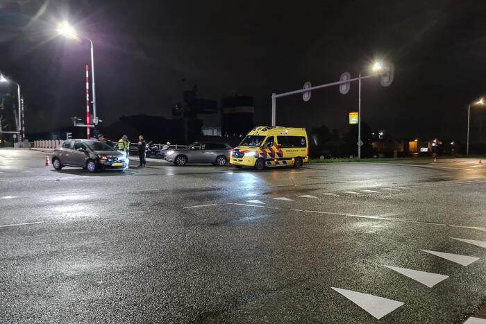 Schade aan politieauto na aanrijding