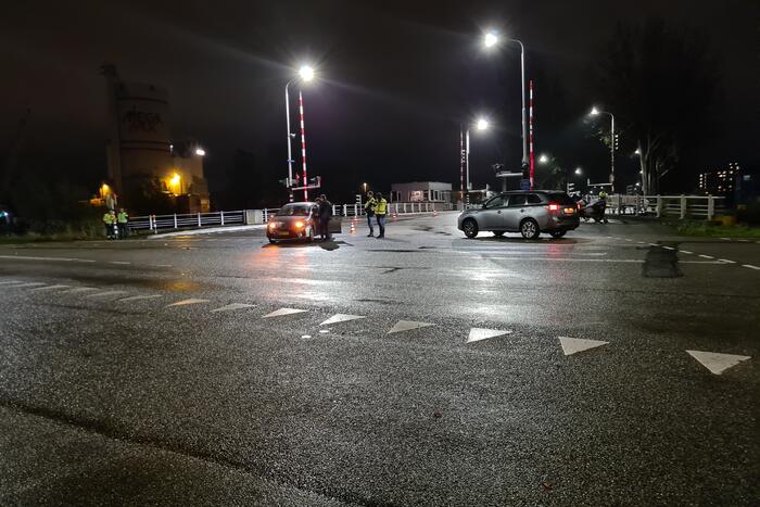 Schade aan politieauto na aanrijding