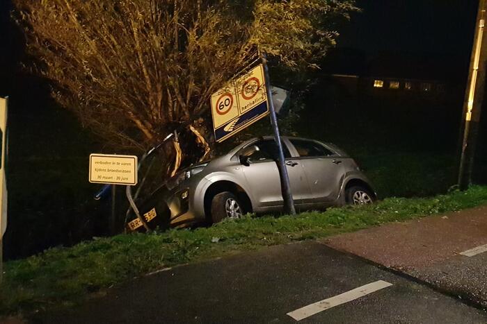 Inzittenden slaan op vlucht na crash met auto