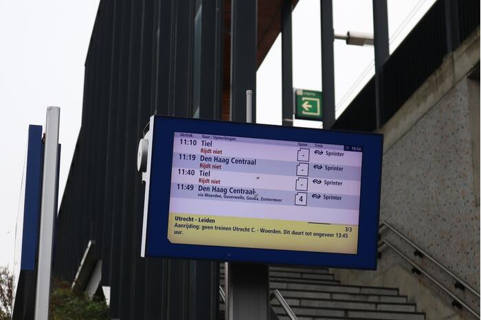 Geen treinverkeer door aanrijding met persoon op Station Vleuten