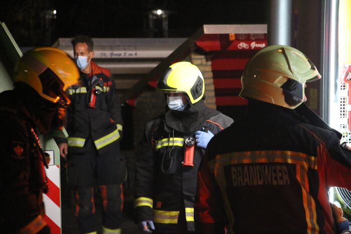 Brand in grote papiercontainer