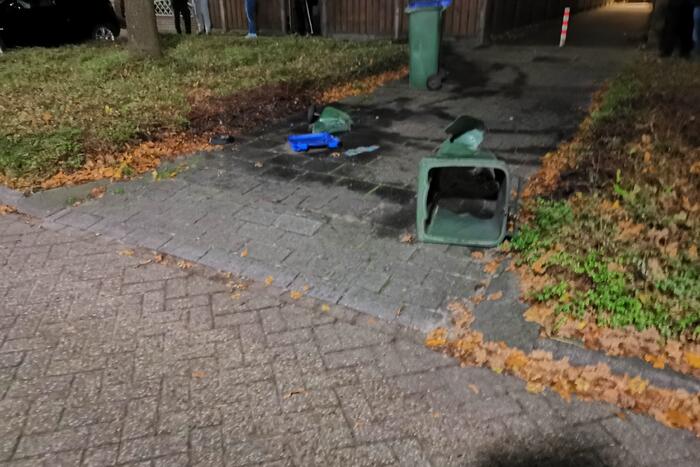 Papiercontainer verwoest door brand