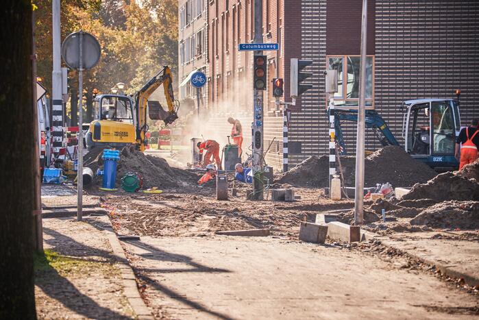 Waterleiding geraakt bij graafwerkzaamheden in Kruiskamp