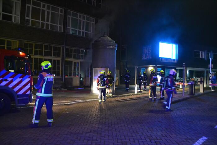 Felle brand in oud pand