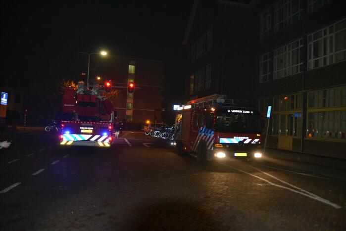 Felle brand in oud pand
