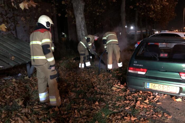 Autobrand blijkt buitenbrand