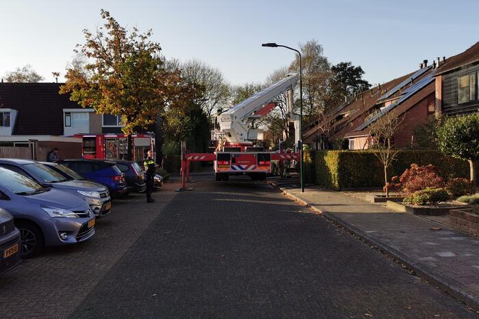 Brand in gevel van tussenwoning