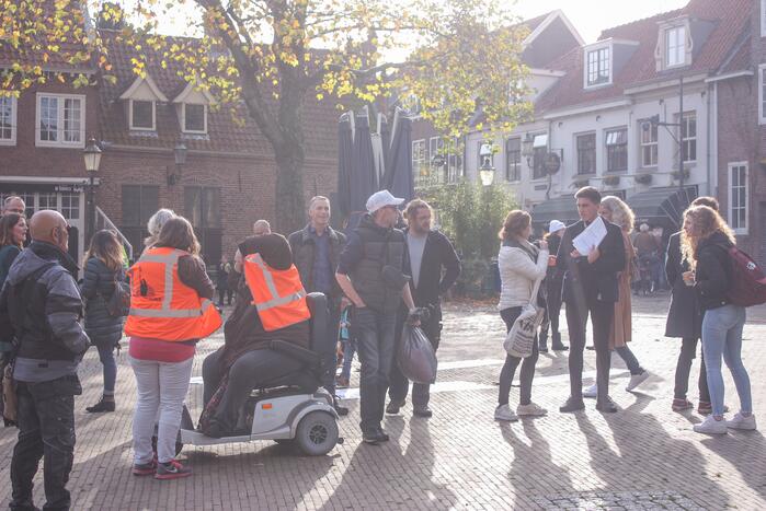 Demonstratie voor de vrijheid bij Onze Lieve Vrouwetoren