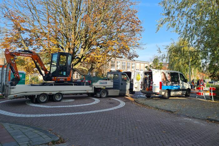 Waterleiding beschadigd door boorwerkzaamheden