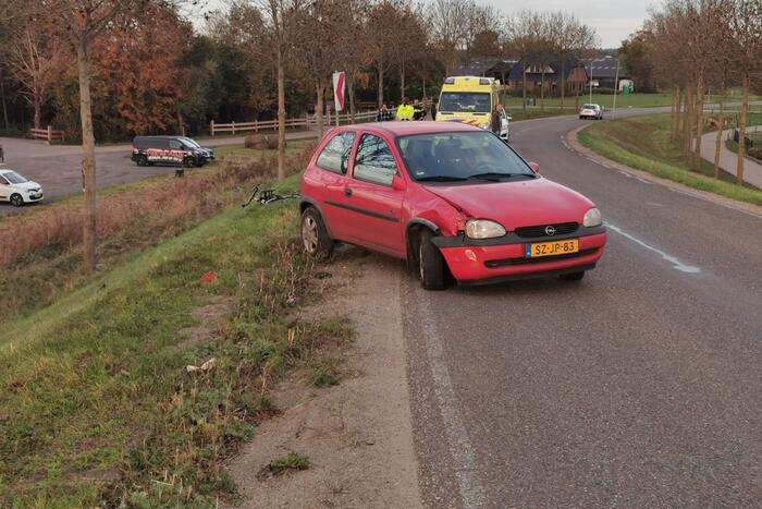 Flinke schade door botsing tussen fiets en personenvoertuig