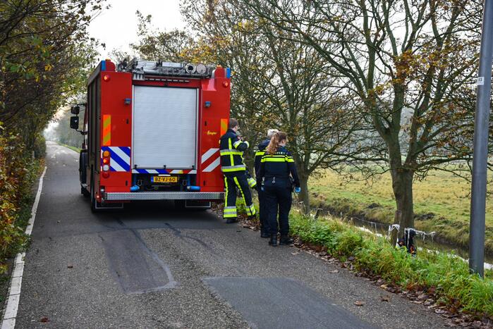 Zoekactie bij sloot na aantreffen van fiets