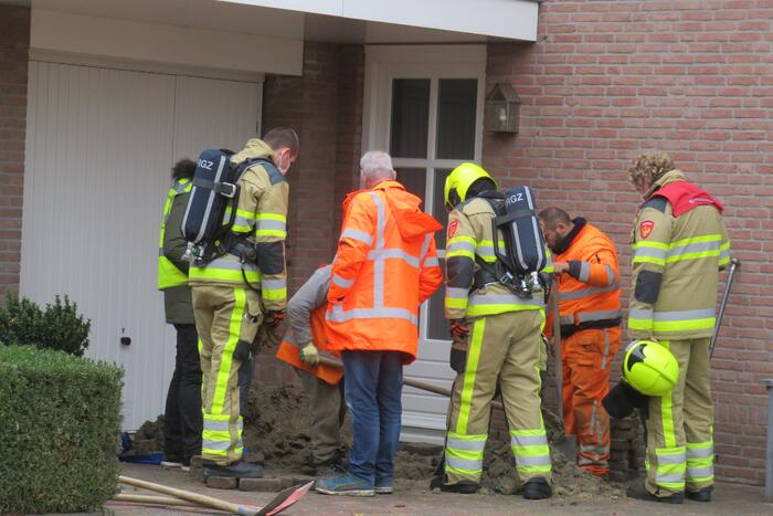 Gasleiding geraakt door aanleg glasvezel