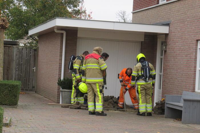 Gasleiding geraakt door aanleg glasvezel