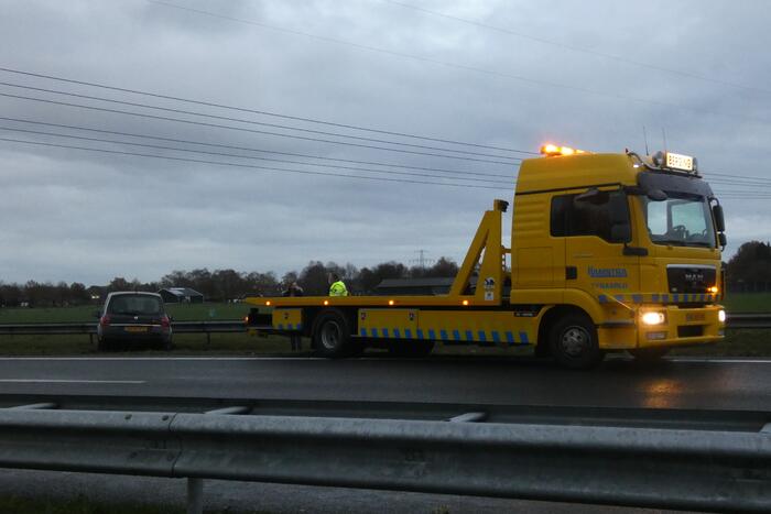 Rijstrook A28 afgesloten door ongeval