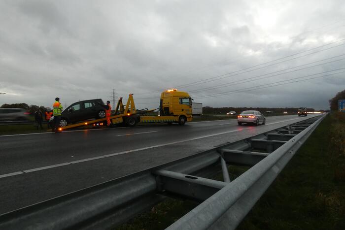 Rijstrook A28 afgesloten door ongeval