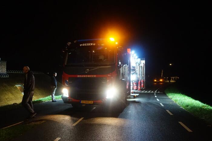 Brand in schoorsteen van woning