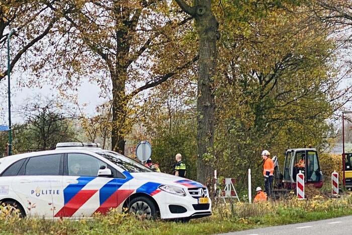 Gaslekkage ontstaan bij graafwerkzaamheden aan waterleiding