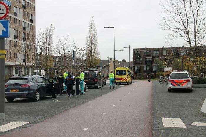 Lesauto in botsing met personenauto