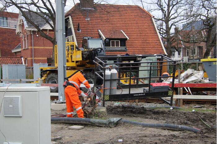 Werkzaamheden verlenging perron voor project Extra Sneltrein
