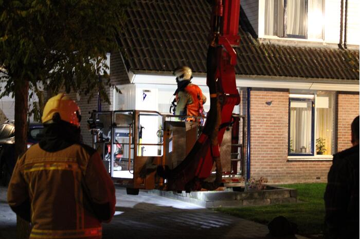 Brand ontstaan in schoorsteen van woning