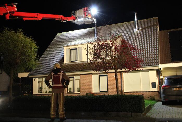 Brand ontstaan in schoorsteen van woning