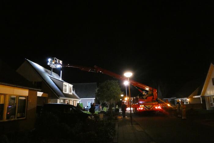 Brand ontstaan in schoorsteen van woning