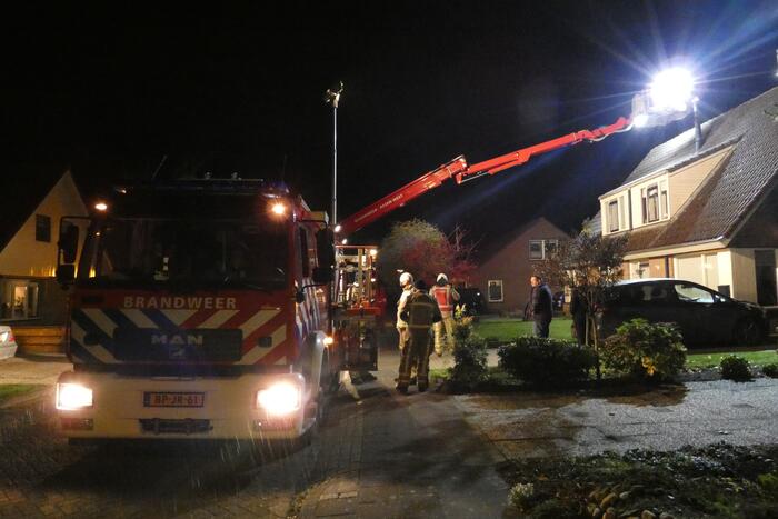 Brand ontstaan in schoorsteen van woning