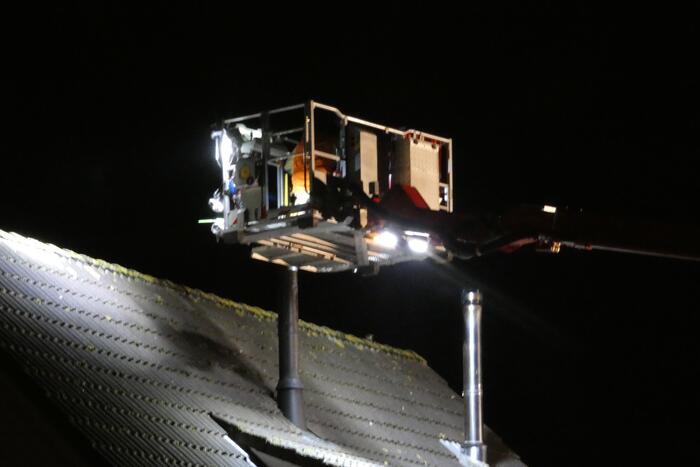 Brand ontstaan in schoorsteen van woning