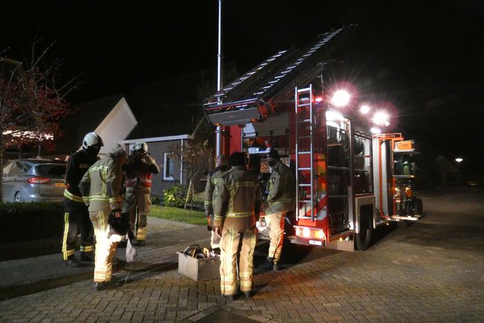Brand ontstaan in schoorsteen van woning