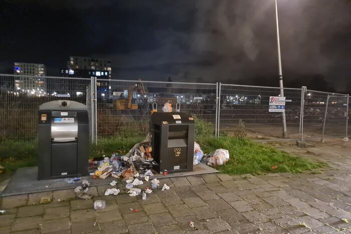Brand in ondergrondse container