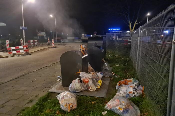 Brand in ondergrondse container