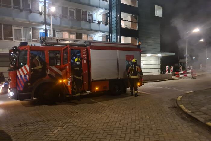 Brand in ondergrondse container